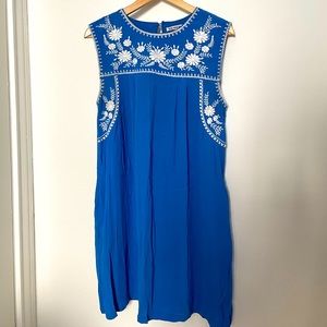 Blue Mexican style sun dress by Little White Lies (vintage!)